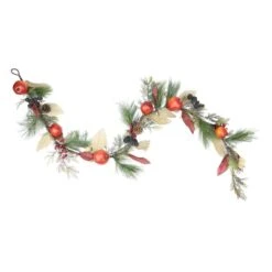 Northlight 6ft. Red Mixed Berry & Pine Artificial Garland 6 Northlight 6ft. Red Mixed Berry & Pine Artificial Garland -Northlight D253364S 1 1