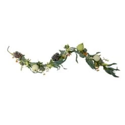 Northlight 5ft. Green Gourds & Foliage Artificial Thanksgiving Garland 6 Northlight 5ft. Green Gourds & Foliage Artificial Thanksgiving Garland -Northlight D253369S 1 1