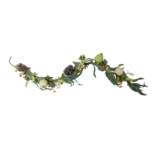Northlight 5ft. Green Gourds & Foliage Artificial Thanksgiving Garland 4 Northlight 5ft. Green Gourds & Foliage Artificial Thanksgiving Garland - Image 2