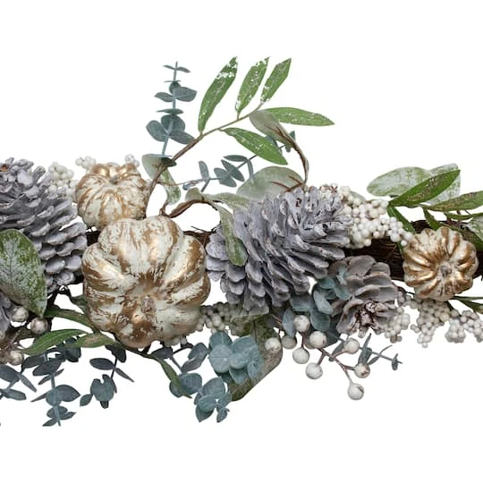 Northlight 3ft. Neutral Pumpkin & Pine Cones Fall Harvest Swag 5 Northlight 3ft. Neutral Pumpkin & Pine Cones Fall Harvest Swag - Image 3
