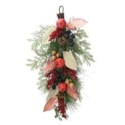 Northlight 2.5ft. Autumn Harvest Mixed Berry & Pine Needle Teardrop Swag -Northlight D253374S 1 1