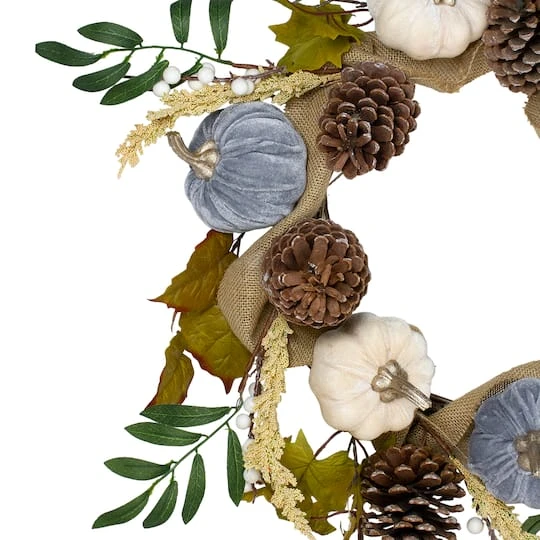Northlight 24" Pumpkins Foliage Grapevine Thanksgiving Wreath 6 Northlight 24" Pumpkins Foliage Grapevine Thanksgiving Wreath - Image 4