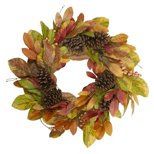 Northlight 26" Leaves & Berries Twig Thanksgiving Wreath 4 Northlight 26" Leaves & Berries Twig Thanksgiving Wreath - Image 2