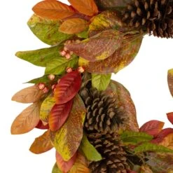Northlight 26" Leaves & Berries Twig Thanksgiving Wreath 10 Northlight 26" Leaves & Berries Twig Thanksgiving Wreath -Northlight D253383S 3