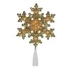 Northlight 9" Gold Lighted Snowflake Christmas Tree Topper -Northlight D253705S 1
