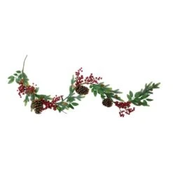 Northlight 5ft. Pre-Decorated Berries & Pinecones Pine Springs Garland 12 Northlight 5ft. Pre-Decorated Berries & Pinecones Pine Springs Garland -Northlight D253712S 11