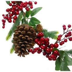 Northlight 5ft. Pre-Decorated Berries & Pinecones Pine Springs Garland 14 Northlight 5ft. Pre-Decorated Berries & Pinecones Pine Springs Garland -Northlight D253712S 13