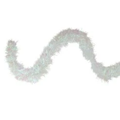 Northlight 50ft. White Iridescent Tinsel Garland 9 Northlight 50ft. White Iridescent Tinsel Garland -Northlight D253714S 1 1
