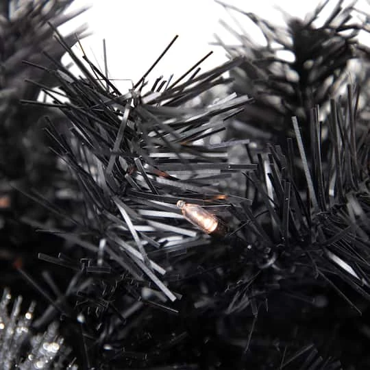 Northlight 6ft. White LED Black Bristle Garland 10 Northlight 6ft. White LED Black Bristle Garland - Image 8