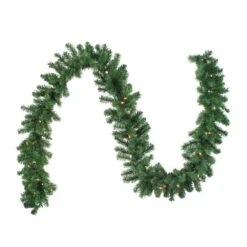 Northlight 9ft. Clear Dura Lit® Lighted Oak Creek Pine Garland -Northlight D253719S 11