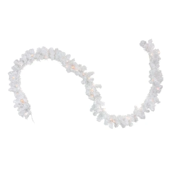 Northlight 9ft. Clear Lighted Snow White Garland 3 Northlight 9ft. Clear Lighted Snow White Garland