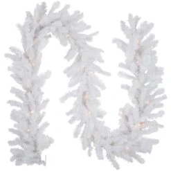 Northlight 9ft. Clear Lighted Snow White Garland 14 Northlight 9ft. Clear Lighted Snow White Garland -Northlight D253722S 11