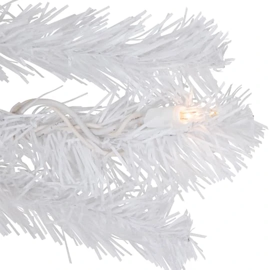 Northlight 9ft. Clear Lighted Snow White Garland 11 Northlight 9ft. Clear Lighted Snow White Garland - Image 9