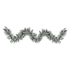 Northlight 9ft. White & Green Flocked Angel Pine With Pinecones Garland 11 Northlight 9ft. White & Green Flocked Angel Pine With Pinecones Garland -Northlight D253723S 11