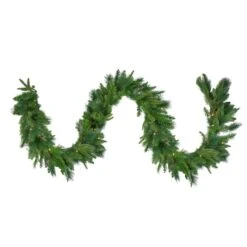 Northlight 9ft. Pre-Lit Warm White LED Mixed Rosemary Pine Garland -Northlight D253730S 11