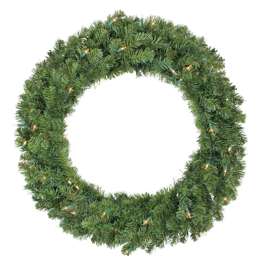 Northlight 3ft. Pre-Lit Canadian Pine Artificial Christmas Wreath 4 Northlight 3ft. Pre-Lit Canadian Pine Artificial Christmas Wreath - Image 2