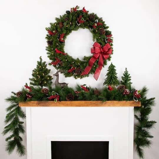 Northlight 3ft. Pre-Lit Canadian Pine Artificial Christmas Wreath 7 Northlight 3ft. Pre-Lit Canadian Pine Artificial Christmas Wreath - Image 5