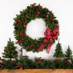 Northlight 3ft. Pre-Lit Canadian Pine Artificial Christmas Wreath 16 Northlight 3ft. Pre-Lit Canadian Pine Artificial Christmas Wreath -Northlight D253739S 13