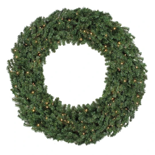 Northlight 5ft. Pre-Lit Commercial Canadian Pine Artificial Christmas Wreath 3 Northlight 5ft. Pre-Lit Commercial Canadian Pine Artificial Christmas Wreath