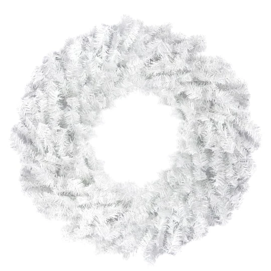 Northlight 24" White Canadian Pine Artificial Christmas Wreath 4 Northlight 24" White Canadian Pine Artificial Christmas Wreath - Image 2