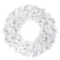 Northlight 24" White Canadian Pine Artificial Christmas Wreath