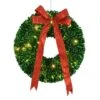 Northlight 28" Pre-Lit Glittered Leaves Artificial Christmas Wreath 2 Northlight 28" Pre-Lit Glittered Leaves Artificial Christmas Wreath -Northlight D253760S 2