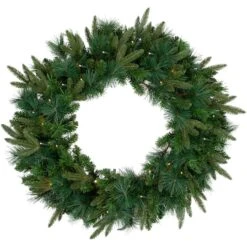 Northlight 2.5ft. Pre-Lit Mixed Rosemary Emerald Angel Pine Artificial Christmas Wreath -Northlight D253762S 11