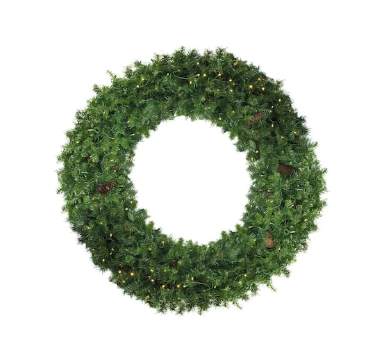 Northlight 6ft. Pre-Lit Dakota Pine Commercial Artificial Christmas Wreath 3 Northlight 6ft. Pre-Lit Dakota Pine Commercial Artificial Christmas Wreath