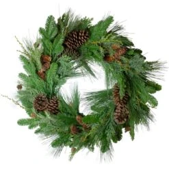 Northlight 32" Cedar & Pinecone Wreath 12 Northlight 32" Cedar & Pinecone Wreath -Northlight D253767S 11
