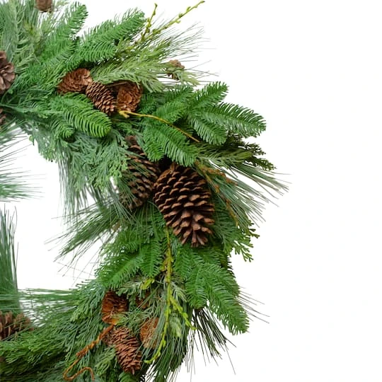 Northlight 32" Cedar & Pinecone Wreath 9 Northlight 32" Cedar & Pinecone Wreath - Image 7
