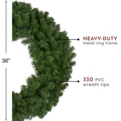 Northlight 3ft. Deluxe Windsor Pine Artificial Christmas Wreath 17 Northlight 3ft. Deluxe Windsor Pine Artificial Christmas Wreath -Northlight D253769S 15