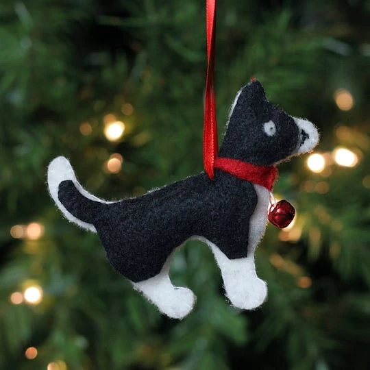 Northlight 4.5" Black & White Cat With Bell Ornament 5 Northlight 4.5" Black & White Cat With Bell Ornament - Image 3