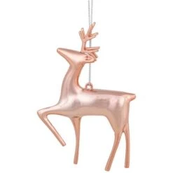 Northlight 4.75" Shiny Rose Gold Reindeer Ornament -Northlight D253796S 11
