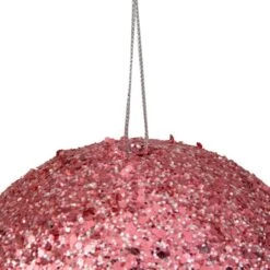 Northlight 6" Glittery Pink Sequin Ball Ornament 12 Northlight 6" Glittery Pink Sequin Ball Ornament -Northlight D253798S 3