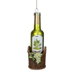 Northlight 6.25" Green & Brown Glass Wine Bottle Ornament 10 Northlight 6.25" Green & Brown Glass Wine Bottle Ornament -Northlight D253804S 1 1