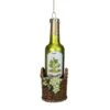 Northlight 6.25" Green & Brown Glass Wine Bottle Ornament -Northlight D253804S 1