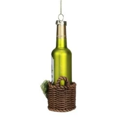 Northlight 6.25" Green & Brown Glass Wine Bottle Ornament 12 Northlight 6.25" Green & Brown Glass Wine Bottle Ornament -Northlight D253804S 3