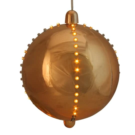 Northlight 7.5" Copper Gold Cascading LED Ball Ornament 3 Northlight 7.5" Copper Gold Cascading LED Ball Ornament
