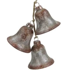 Northlight 5" Silver & Brown Rustic String Of Bells Glass Ornament -Northlight D253815S 11