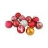 Northlight 12ct. 3" Red & Gold Textured 2 Finish Glass Ball Ornaments 2 Northlight 12ct. 3" Red & Gold Textured 2 Finish Glass Ball Ornaments -Northlight D253822S 1