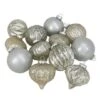 Northlight 12ct. 3-Finish Champagne & Silver Glass Ornaments