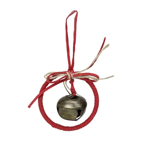 Northlight 11" Red Open Circle With Bow Jingle Bell Ornament 4 Northlight 11" Red Open Circle With Bow Jingle Bell Ornament - Image 2