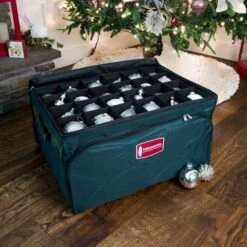 Northlight 3 Tray Fabric Lined Christmas Ornament Storage Bag -Northlight D253853S 15