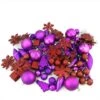 Northlight 125ct. Purple & Red Shatterproof 3-Finish Christmas Ornaments