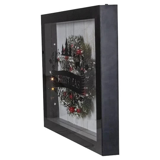 Northlight 14" Black LED Merry Christmas Box Frame 9 Northlight 14" Black LED Merry Christmas Box Frame - Image 7
