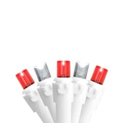 Northlight 100ct. LED Wide Angle Icicle Christmas Lights With White Wire Red/Pure White 14 Northlight 100ct. LED Wide Angle Icicle Christmas Lights With White Wire Red/Pure White -Northlight D254012S 11