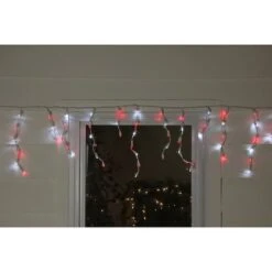 Northlight 100ct. LED Wide Angle Icicle Christmas Lights With White Wire Red/Pure White 16 Northlight 100ct. LED Wide Angle Icicle Christmas Lights With White Wire Red/Pure White -Northlight D254012S 13