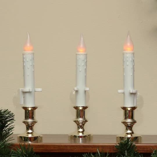 Northlight 8.5" White LED Flickering Candle Lamps, 3ct. 5 Northlight 8.5" White LED Flickering Candle Lamps, 3ct. - Image 3