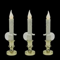 Northlight 8.5" White LED Flickering Candle Lamps, 3ct. 12 Northlight 8.5" White LED Flickering Candle Lamps, 3ct. -Northlight D254020S 3