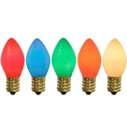 Northlight Multicolor Opaque C7 Incandescent Replacement Bulbs, 25ct. 12 Northlight Multicolor Opaque C7 Incandescent Replacement Bulbs, 25ct. -Northlight D254072S 13